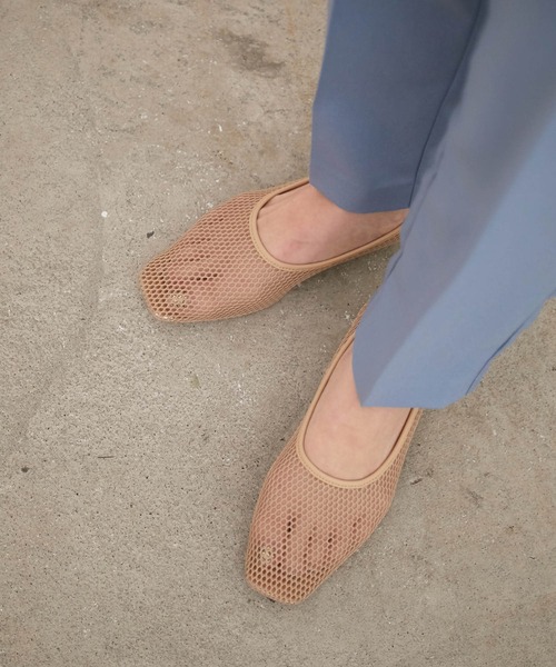 ▼美品✨セリーヌ メッシュ スクエアトゥ フラット バレエパンプス フィービー期 CELINE セリーヌ スクエアトゥメッシュフラットシューズ フィービー期