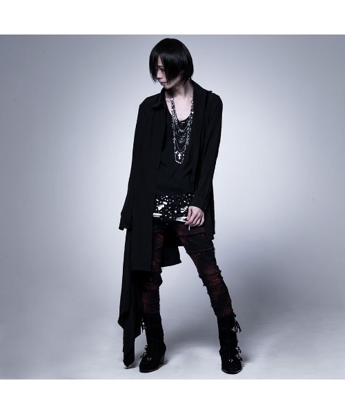CIVARIZE(シヴァーライズ)の「『CIVARIZE』フェイクレイヤードアシメデザインシャツ(シャツ/ブラウス・メンズ・ブラック/ホワイト・L/M)」の6枚目の写真