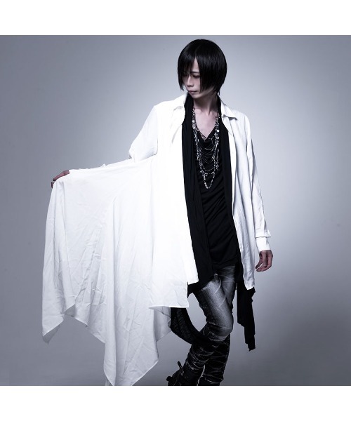 CIVARIZE(シヴァーライズ)の「『CIVARIZE』フェイクレイヤードアシメデザインシャツ(シャツ/ブラウス・メンズ・ブラック/ホワイト・L/M)」の9枚目の写真