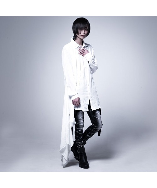 CIVARIZE(シヴァーライズ)の「『CIVARIZE』フェイクレイヤードアシメデザインシャツ(シャツ/ブラウス・メンズ・ブラック/ホワイト・L/M)」の11枚目の写真