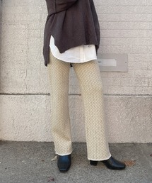 【LiSeeK】エスニック柄ニットパンツ