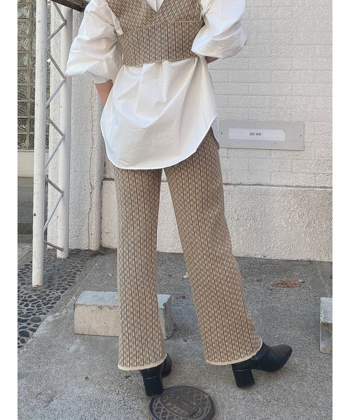 LiSeek(リシーク)の「【LiSeeK】エスニック柄ニットパンツ(その他パンツ・レディース・アイボリー/ベージュ/ブルー・FREE)」の19枚目の写真