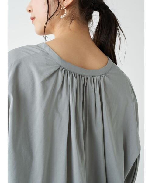 earth music&ecology（アースミュージックアンドエコロジー）の「ボリュームスリーブブラウス ＊（シャツ/ブラウス・レディース・オフホワイト/ミント/ラベンダー/ストライプ・FREE）」の19枚目の写真