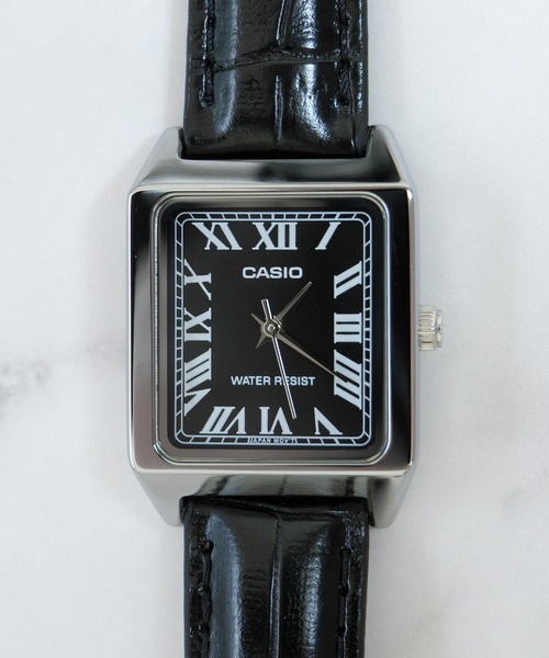 シルバー アナログ 手巻き時計 レザー CASIO（カシオ）の「□CASIO（カシオ）□/クラシック スクエア
