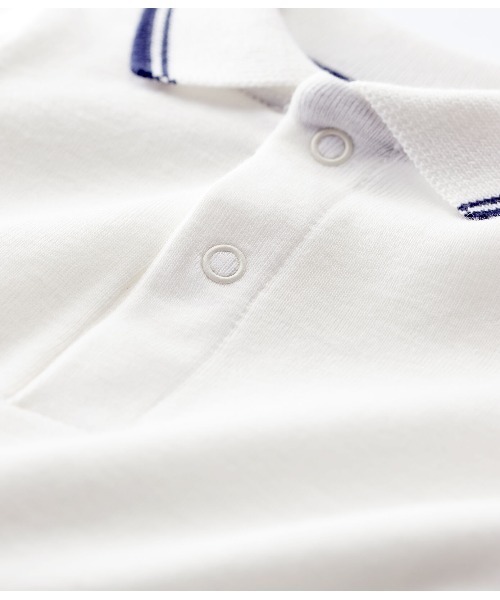 PETIT BATEAU（プチバトー）の「衿付き半袖ボディ（その他アンダーウェア/インナー・キッズ・オフホワイト・18MONTH/12MONTH/24MONTH/6MONTH）」の3枚目の写真