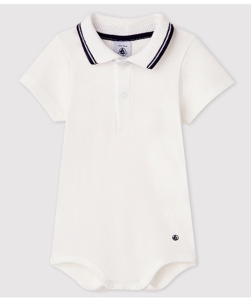 PETIT BATEAU（プチバトー）の「衿付き半袖ボディ（その他アンダーウェア/インナー・キッズ・オフホワイト・18MONTH/12MONTH/24MONTH/6MONTH）」の5枚目の写真