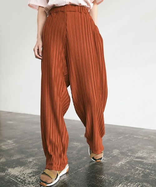 EMMA CLOTHES(エマクローズ)の「プリーツワイドテーパードリラックスイージーパンツ/ワイドパンツ ワンマイルウェア EMMA CLOTHES(その他パンツ・メンズ・ブラック/ダークブルー/ブラック系その他/グレー系その他/ネイビー/オレンジ/ライトグレー・L/M)」の7枚目の写真