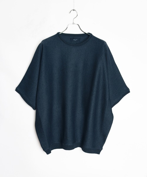 WESTSEA(ウエストシー)の「12G ミラノリブ クルーネック ドルマンスリーブ五分袖サマーニット(ニット/セーター・メンズ・ライトグレー/ブラック/ネイビー/ブラウン/グレー/ベージュ/ナチュラル/ブルー/スモークピンク/ワイン/ダークグリーン/オレンジ/パープル/マスタード/ライトグリーン/ブラウン系その他/グリーン/ブルー系その他/グレイッシュブルー/レッド/ブラック系その他/サックスブルー/ブルー系その他2/ブルー系その他3/パープル系その他・M/L)」の13枚目の写真