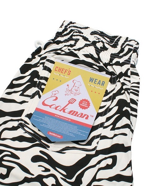 COOKMAN（クックマン）の「Cookman クックマン シェフショートパンツ ハーフパンツ イージーパンツ ゼブラ（その他パンツ・メンズ・ホワイト・SMALL/MEDIUM/LARGE/X-LARGE）」の4枚目の写真