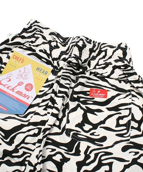 COOKMAN（クックマン）の「Cookman クックマン シェフショートパンツ ハーフパンツ イージーパンツ ゼブラ（その他パンツ・メンズ・ホワイト・SMALL/MEDIUM/LARGE/X-LARGE）」の3枚目の写真