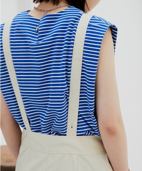 Aunt Marie's（アントマリーズ）の「ドロストサロペット / 低身長向けSサイズ有（サロペット/オーバーオール・レディース・ブラック/アイボリー・SMALL/FREE）」の12枚目の写真