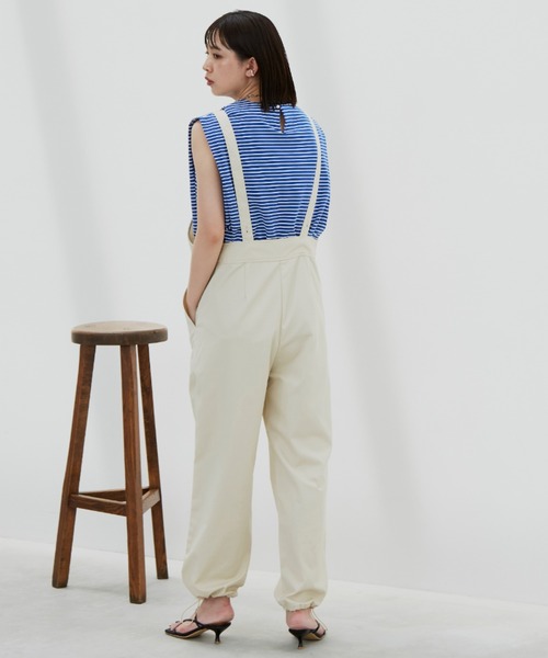 Aunt Marie's（アントマリーズ）の「ドロストサロペット / 低身長向けSサイズ有（サロペット/オーバーオール・レディース・ブラック/アイボリー・SMALL/FREE）」の16枚目の写真