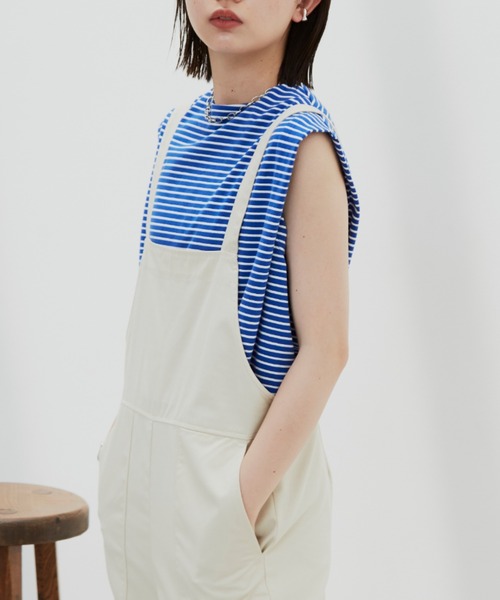 Aunt Marie's（アントマリーズ）の「ドロストサロペット / 低身長向けSサイズ有（サロペット/オーバーオール・レディース・ブラック/アイボリー・SMALL/FREE）」の19枚目の写真