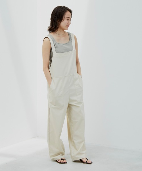 Aunt Marie's（アントマリーズ）の「ドロストサロペット / 低身長向けSサイズ有（サロペット/オーバーオール・レディース・ブラック/アイボリー・SMALL/FREE）」の22枚目の写真