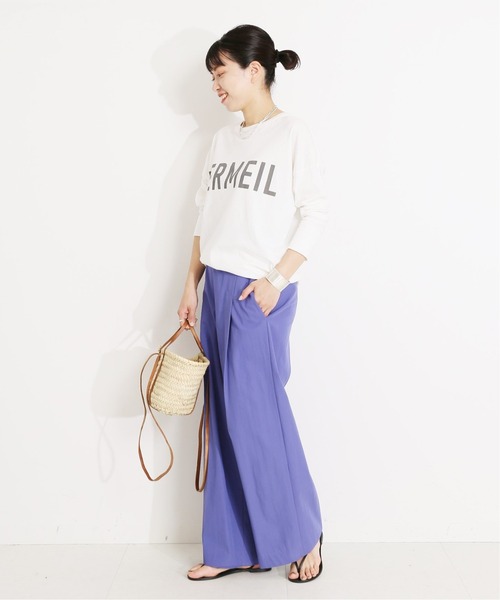 VERMEIL par iena（ヴェルメイユパーイエナ）の「CO/NYガスボイルドライツイルパンツ◆（その他パンツ・レディース・ブラック/パープル・40/38/36）」の17枚目の写真