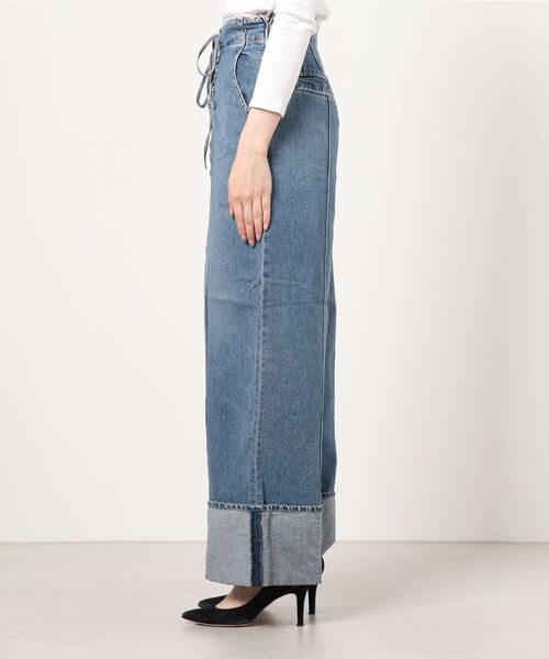 HYSTERIC GLAMOUR（ヒステリックグラマー）の「ワイドデニムパンツ（デニムパンツ・レディース・インディゴブルー・28inch/25inch/26inch/27inch）」の4枚目の写真