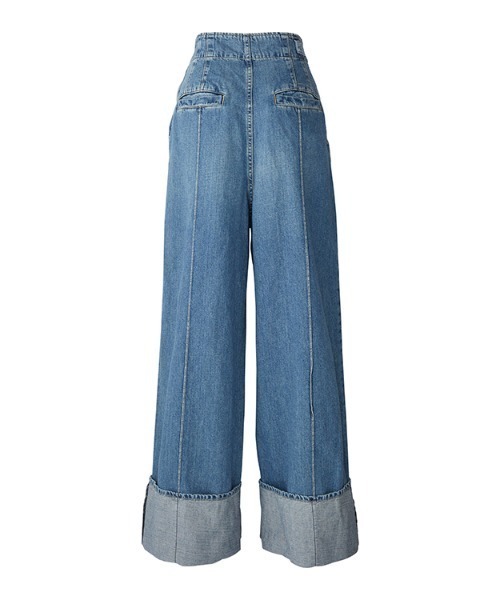 HYSTERIC GLAMOUR（ヒステリックグラマー）の「ワイドデニムパンツ（デニムパンツ・レディース・インディゴブルー・28inch/25inch/26inch/27inch）」の3枚目の写真