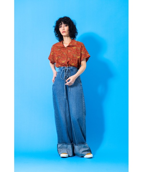 HYSTERIC GLAMOUR（ヒステリックグラマー）の「ワイドデニムパンツ（デニムパンツ・レディース・インディゴブルー・28inch/25inch/26inch/27inch）」の5枚目の写真