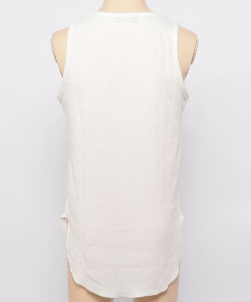 make a ray!（メイク ア レイ！）の「ワッフルラウンド ロングタンクトップ（タンクトップ・メンズ・ホワイト/グレイッシュベージュ/グレー/ブラック・M/L/XL）」の18枚目の写真