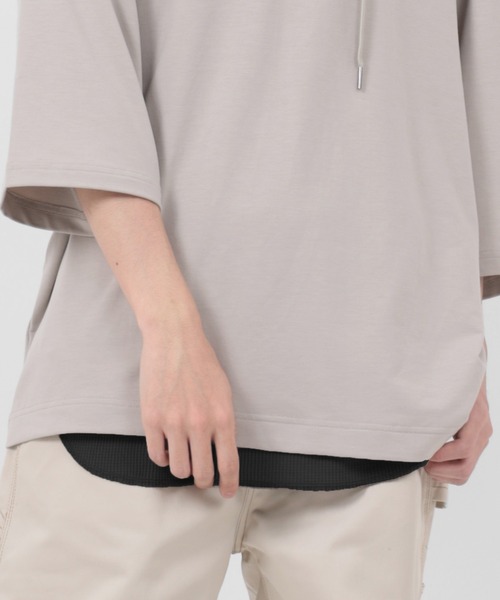 make a ray!（メイク ア レイ！）の「ワッフルラウンド ロングタンクトップ（タンクトップ・メンズ・ホワイト/グレイッシュベージュ/グレー/ブラック・M/L/XL）」の9枚目の写真