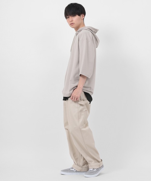 make a ray!（メイク ア レイ！）の「ワッフルラウンド ロングタンクトップ（タンクトップ・メンズ・ホワイト/グレイッシュベージュ/グレー/ブラック・M/L/XL）」の10枚目の写真