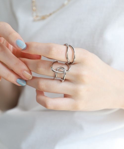 Me%(ミィパーセント)の「☆2点セット☆ヘンケイワイヤーSETリング(リング・レディース・シルバー/ゴールド・FREE)」の13枚目の写真