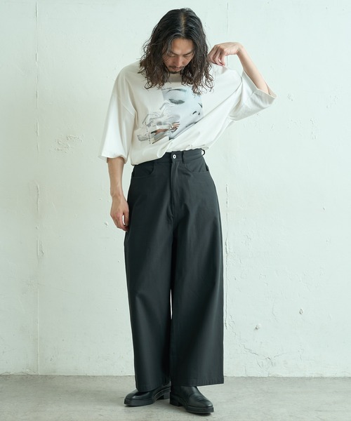 Lui's(ルイス)の「スーパーワイドコットンツイルパンツ(スラックス・メンズ・グリーン/ライトグレー/ブラック・MEDIUM/SMALL)」の21枚目の写真