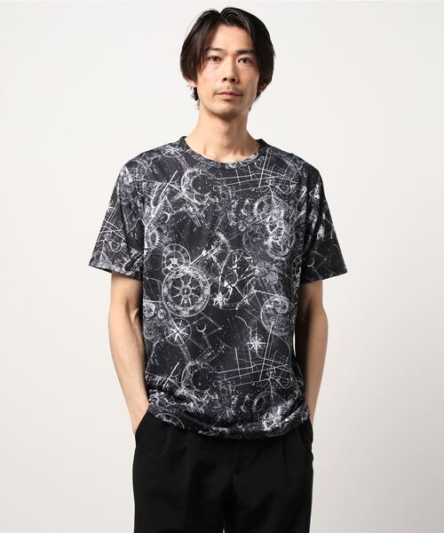 SHELLAC（シェラック）の「シェラック/SHELLAC デジタルアース柄 クルーネック半袖Tシャツ（Tシャツ/カットソー・メンズ・ブラック/ホワイト・LARGE/S/MEDIUM）」の6枚目の写真