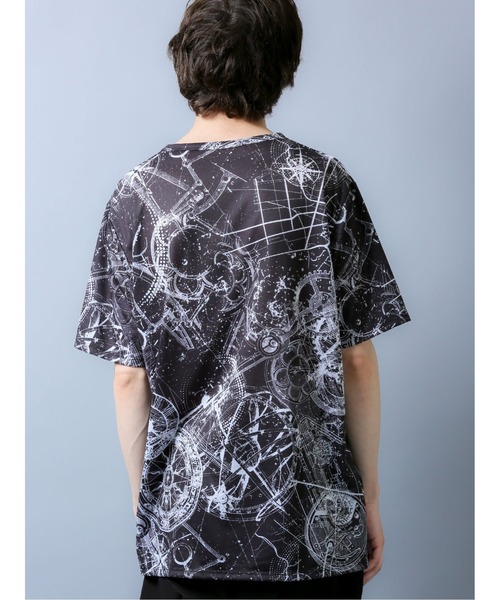 SHELLAC（シェラック）の「シェラック/SHELLAC デジタルアース柄 クルーネック半袖Tシャツ（Tシャツ/カットソー・メンズ・ブラック/ホワイト・LARGE/S/MEDIUM）」の13枚目の写真