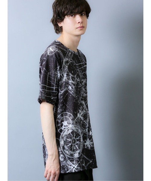 SHELLAC（シェラック）の「シェラック/SHELLAC デジタルアース柄 クルーネック半袖Tシャツ（Tシャツ/カットソー・メンズ・ブラック/ホワイト・LARGE/S/MEDIUM）」の10枚目の写真