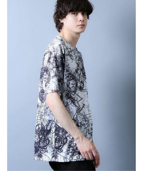 SHELLAC（シェラック）の「シェラック/SHELLAC デジタルアース柄 クルーネック半袖Tシャツ（Tシャツ/カットソー・メンズ・ブラック/ホワイト・LARGE/S/MEDIUM）」の12枚目の写真