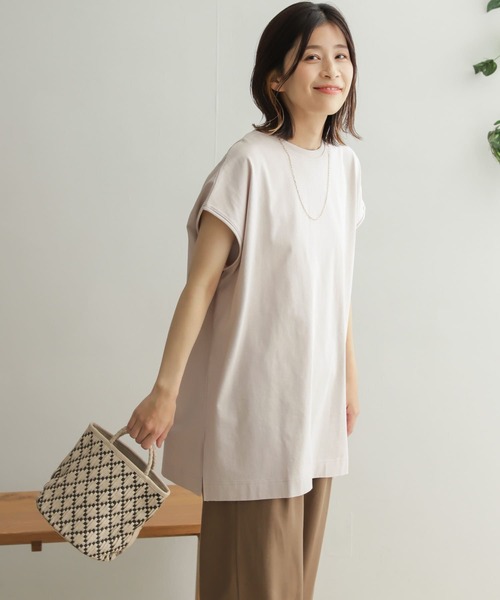 URBAN RESEARCH DOORS（アーバンリサーチドアーズ）の「【WEB限定】ワイドチュニックプルオーバー（Tシャツ/カットソー・レディース・ブルー/ライトベージュ/モカ・ONE）」の9枚目の写真