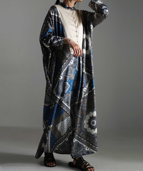 antiqua（アンティカ）の「ペイズリー柄ワンピース（ワンピース・レディース・ブルー系その他/イエロー・FREE）」の3枚目の写真