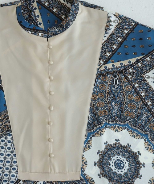 antiqua（アンティカ）の「ペイズリー柄ワンピース（ワンピース・レディース・ブルー系その他/イエロー・FREE）」の14枚目の写真