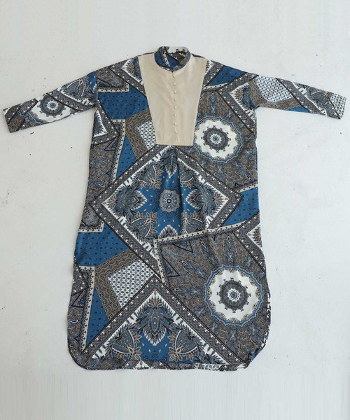 antiqua（アンティカ）の「ペイズリー柄ワンピース（ワンピース・レディース・ブルー系その他/イエロー・FREE）」の8枚目の写真