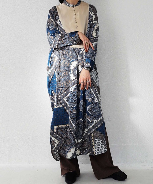 antiqua（アンティカ）の「ペイズリー柄ワンピース（ワンピース・レディース・ブルー系その他/イエロー・FREE）」の20枚目の写真