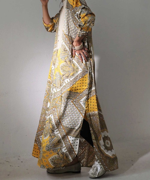 antiqua（アンティカ）の「ペイズリー柄ワンピース（ワンピース・レディース・ブルー系その他/イエロー・FREE）」の22枚目の写真