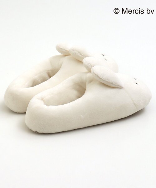Miffy( ミッフィー)の「miffyふかふかスリッパ(ルームシューズ/スリッパ・キッズ・ブラウン/オフホワイト・24/18)」の9枚目の写真