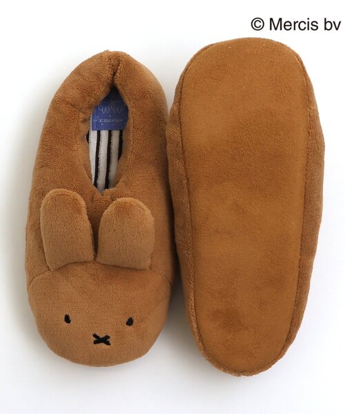 Miffy( ミッフィー)の「miffyふかふかスリッパ(ルームシューズ/スリッパ・キッズ・ブラウン/オフホワイト・24/18)」の7枚目の写真