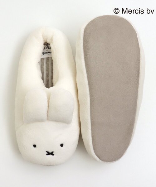 Miffy( ミッフィー)の「miffyふかふかスリッパ(ルームシューズ/スリッパ・キッズ・ブラウン/オフホワイト・24/18)」の3枚目の写真