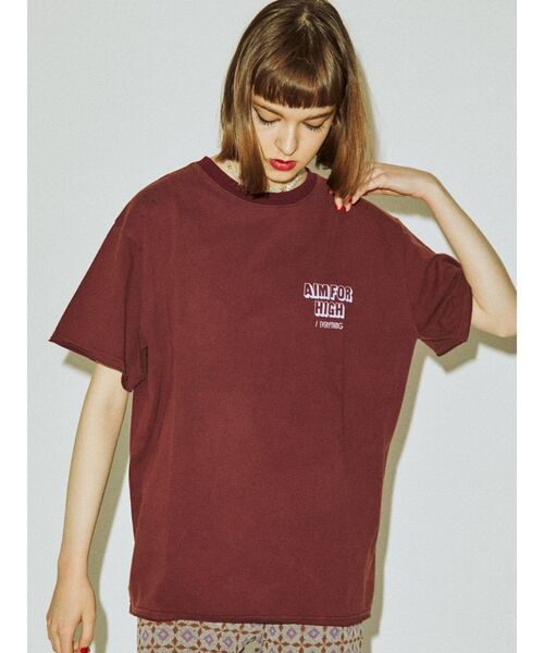 jouetie（ジュエティ）の「クラックロゴTシャツ（Tシャツ/カットソー・レディース・オフホワイト/ボルドー/ブラック・MEDIUM）」の14枚目の写真