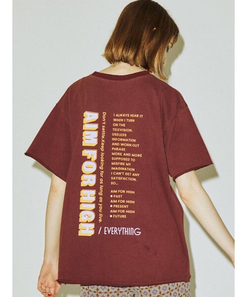 jouetie（ジュエティ）の「クラックロゴTシャツ（Tシャツ/カットソー・レディース・オフホワイト/ボルドー/ブラック・MEDIUM）」の15枚目の写真