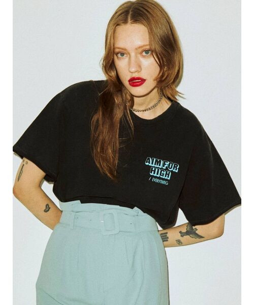 jouetie（ジュエティ）の「クラックロゴTシャツ（Tシャツ/カットソー・レディース・オフホワイト/ボルドー/ブラック・MEDIUM）」の18枚目の写真