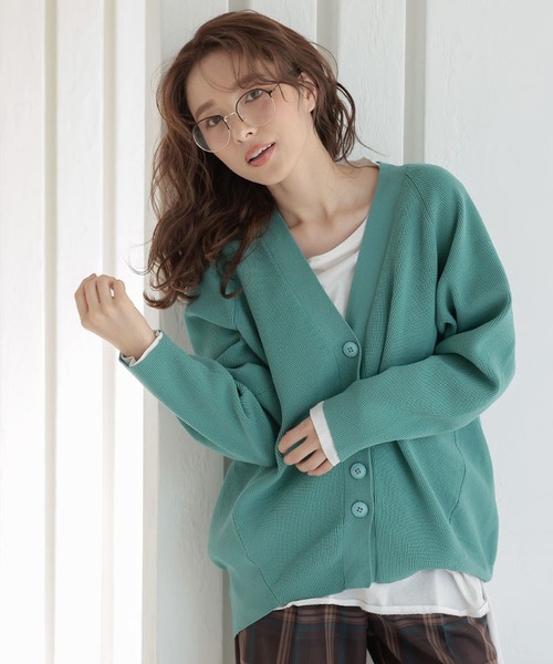 DONOBAN（ドノバン）の「コクーンアモッサカーディガン（カーディガン/ボレロ・レディース・ブルー系その他/ピンク系その他/オレンジ系その他/ライトベージュ/チャコール・F）」の3枚目の写真