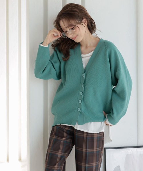 DONOBAN（ドノバン）の「コクーンアモッサカーディガン（カーディガン/ボレロ・レディース・ブルー系その他/ピンク系その他/オレンジ系その他/ライトベージュ/チャコール・F）」の19枚目の写真