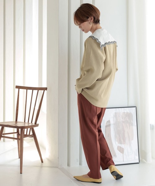 DONOBAN（ドノバン）の「コクーンアモッサカーディガン（カーディガン/ボレロ・レディース・ブルー系その他/ピンク系その他/オレンジ系その他/ライトベージュ/チャコール・F）」の16枚目の写真