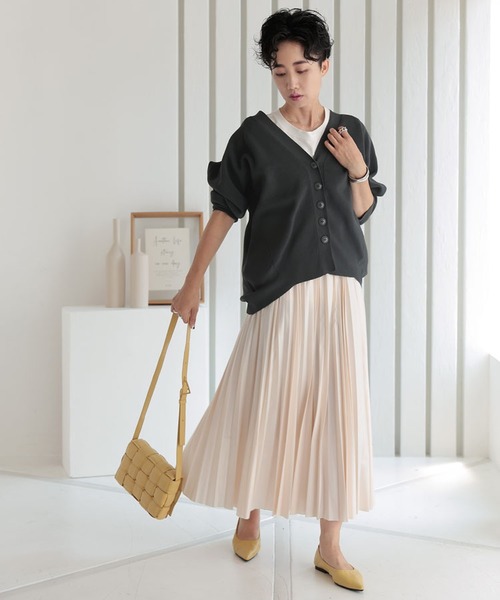 DONOBAN（ドノバン）の「コクーンアモッサカーディガン（カーディガン/ボレロ・レディース・ブルー系その他/ピンク系その他/オレンジ系その他/ライトベージュ/チャコール・F）」の6枚目の写真