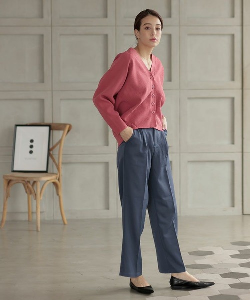 DONOBAN（ドノバン）の「コクーンアモッサカーディガン（カーディガン/ボレロ・レディース・ブルー系その他/ピンク系その他/オレンジ系その他/ライトベージュ/チャコール・F）」の13枚目の写真