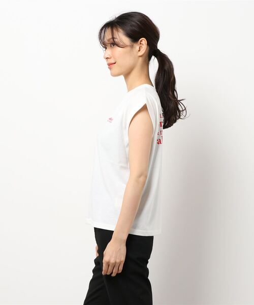 RASVOA（ラスボア）の「ノースリクロップドＴ（Tシャツ/カットソー・レディース・ブラック/レッド/オフホワイト・FREE）」の4枚目の写真