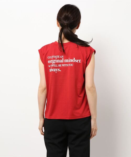 RASVOA（ラスボア）の「ノースリクロップドＴ（Tシャツ/カットソー・レディース・ブラック/レッド/オフホワイト・FREE）」の7枚目の写真